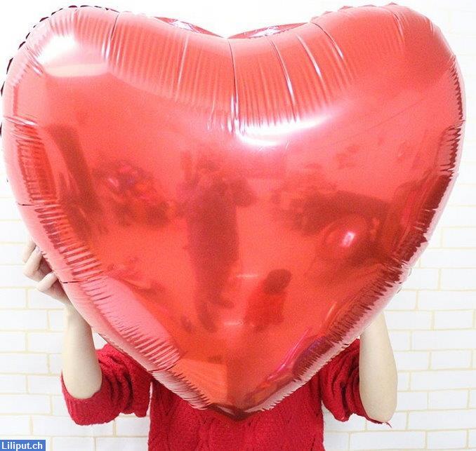 Bild 1: Riesen Herzballon 75cm für Hochzeit, Geburi, tolles Liebesgeschenk