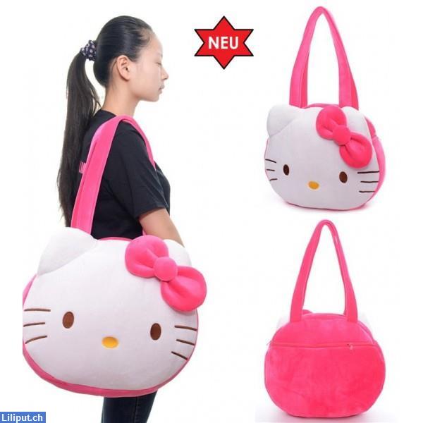 Bild 1: Hello Kitty Plüsch Schultertasche, tolles Geschenk für Frau & Kind