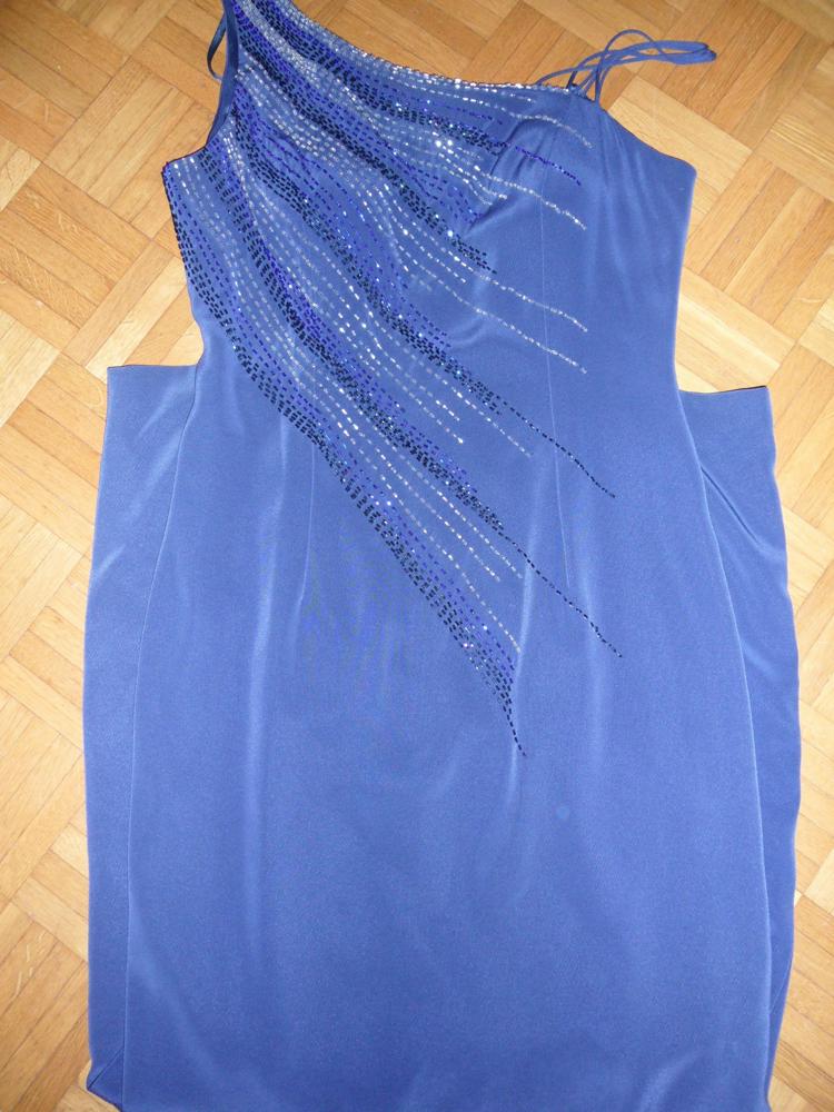 Bild 1: Langes Ballkleid in blau Gr. 38/40 zu verkaufen