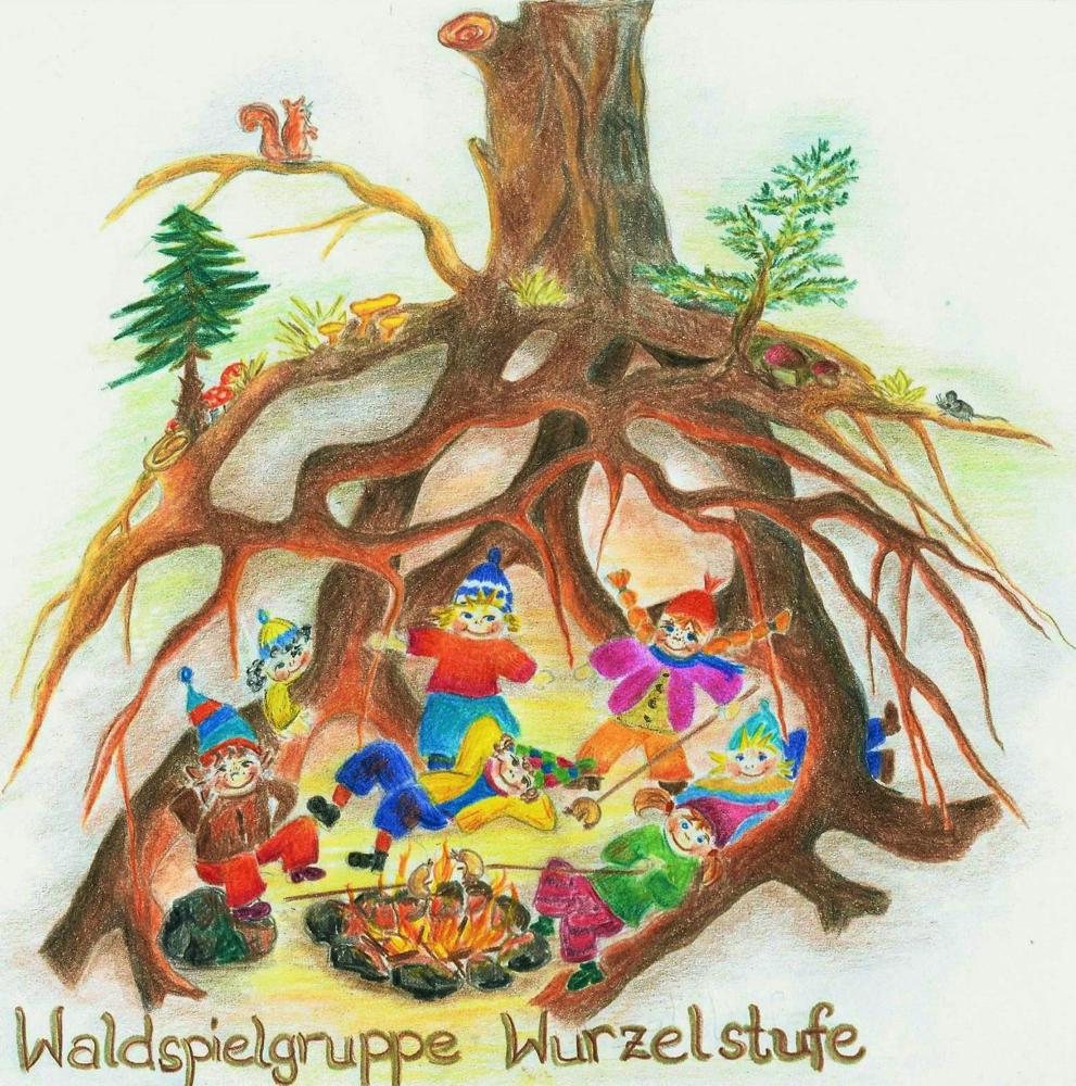 Bild 1: Waldspielgruppe Wurzelstufe, Käferberg/Waidberg Zürich