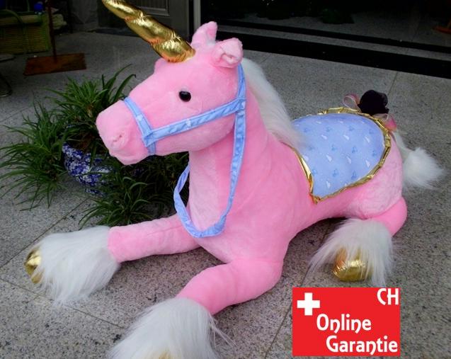 Bild 2: Einhorn Plüschpferd Unicorn, Pink Weiss Kindergeschenk für Mädchen