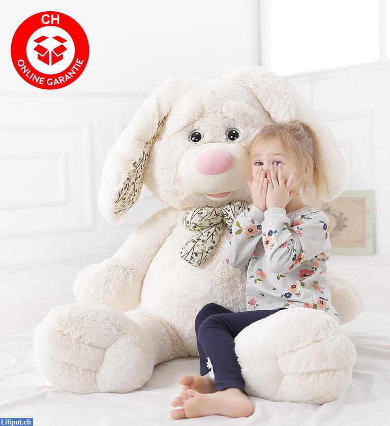 Bild 1: Grosser Plüschhase Kuschelhase Plüschtier Geschenk für Kinder XXL Plüsch