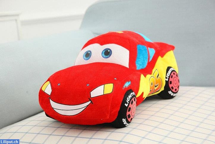 Original Disney Cars Lightning, McQueen Plüschfigur, Auto Stofftier