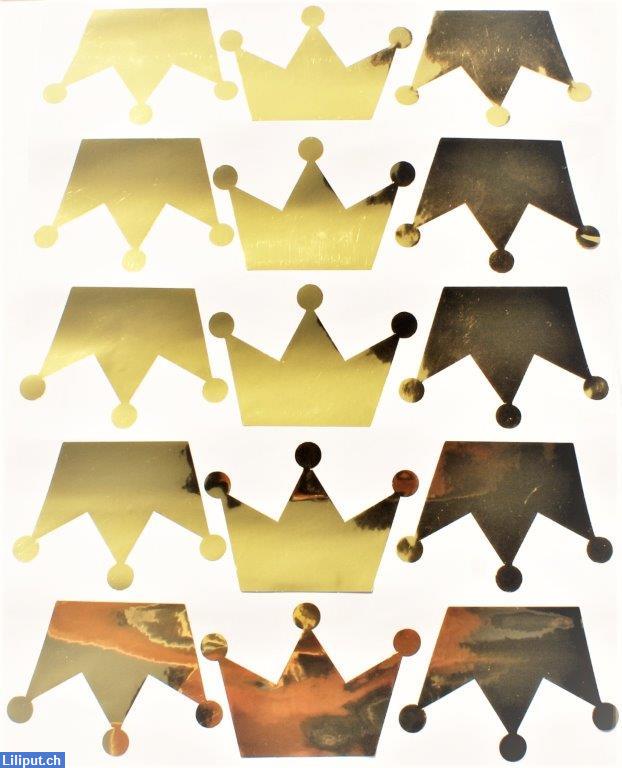 Bild 2: Wandtattoo, -Sticker, Kinderzimmer, Prinzessin, Dekoration, Krone gold