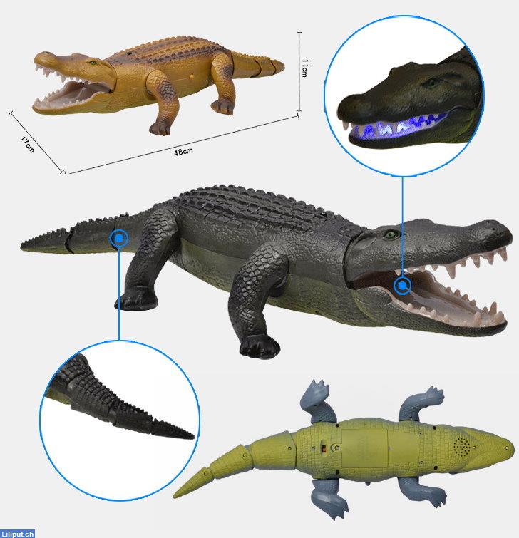 Bild 2: Ferngesteuertes Krokodil / Alligator, RC Kinderspielzeug, Geschenk