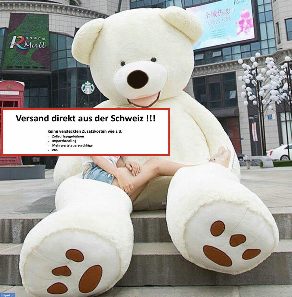 Bild 1: Plüsch Bär Eisbär Teddy XXL weisser Teddybär 200cm Kinder Geschenk