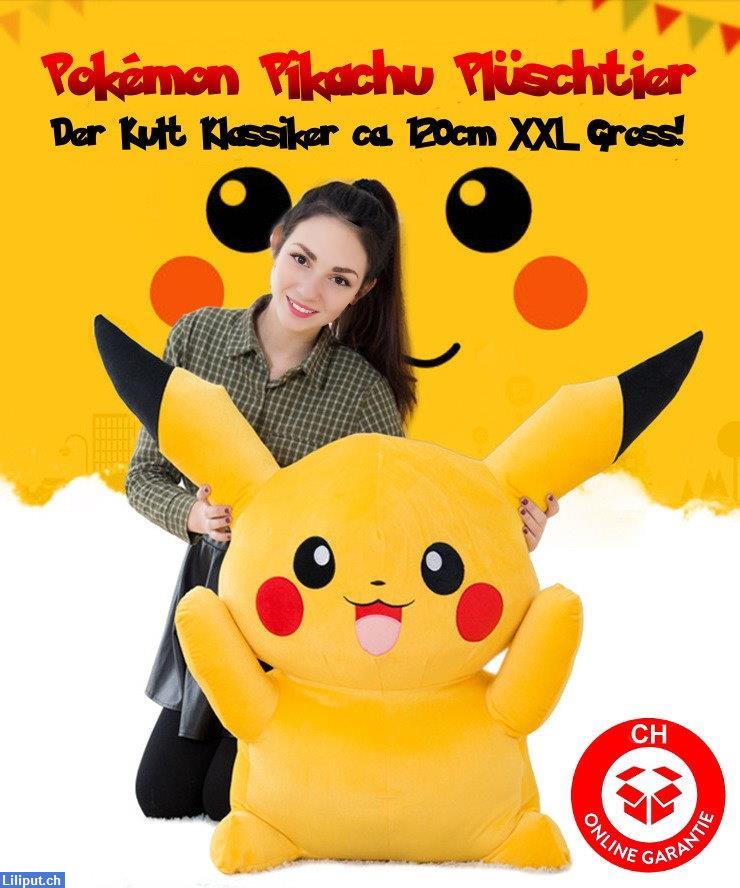 Bild 1: Pokémon Pikachu XXL Plüsch Plüschfigur Kuscheltier 120cm Geschenk Kinder