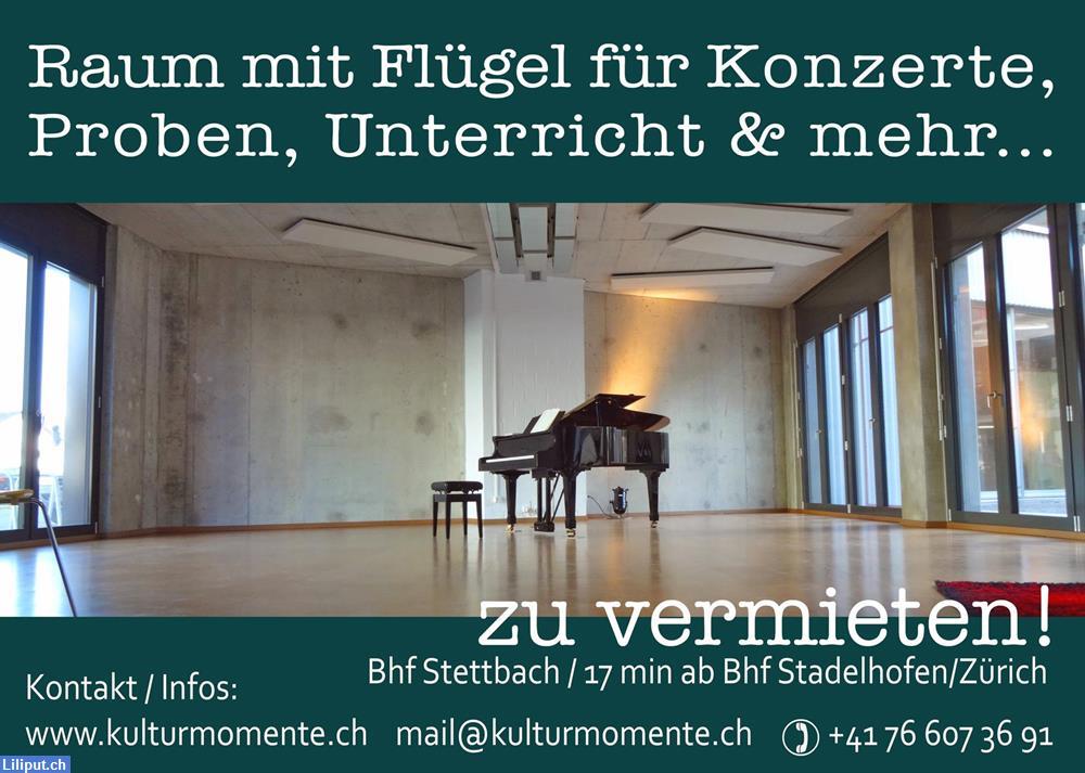 Bild 1: Atelier mit Flügel für Konzerte, Proben, Unterricht & mehr... zu vermieten!