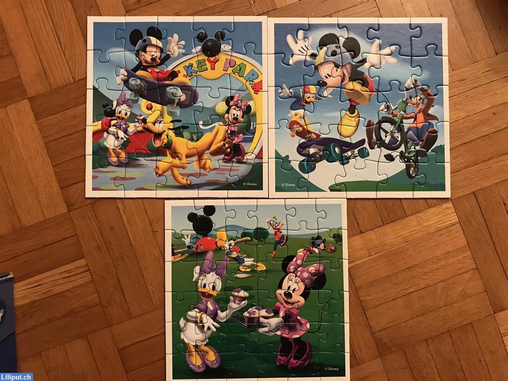 Bild 2: Puzzle-koffer mit 3 kleinen Puzzle von Disney