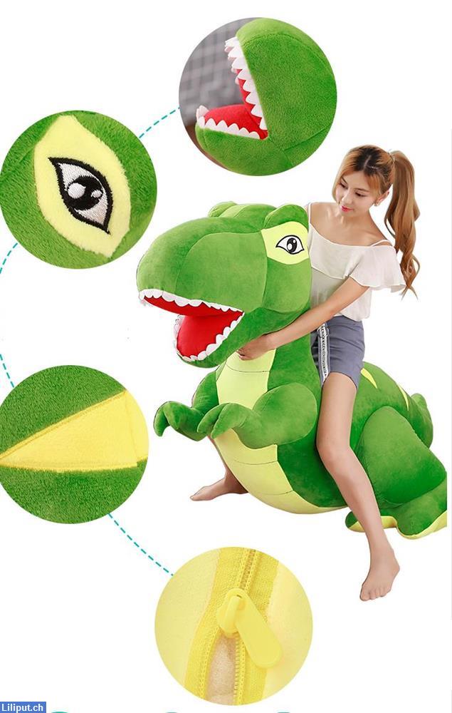 Bild 3: Riesengrosser Plüsch Dinosaurier XXL, Plüsch Dino 210cm grün Geschenk