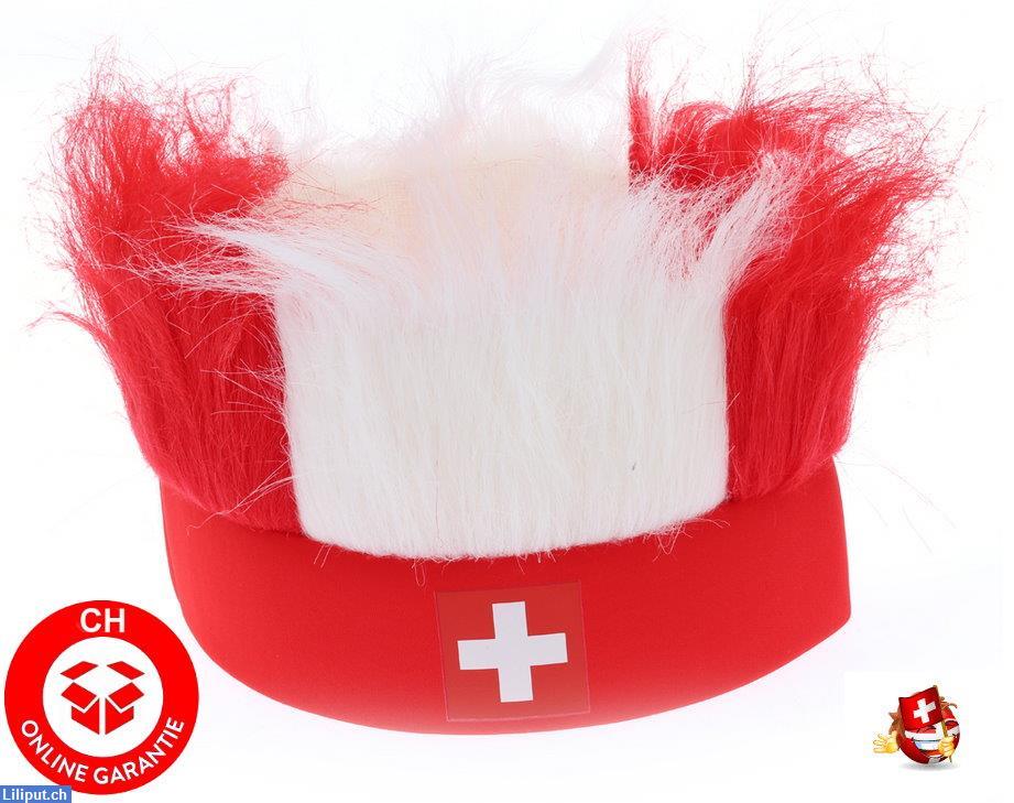 Bild 1: Schweiz Suisse Fussball WM Accessoire Stirnband FAN mit Haar Fanartikel