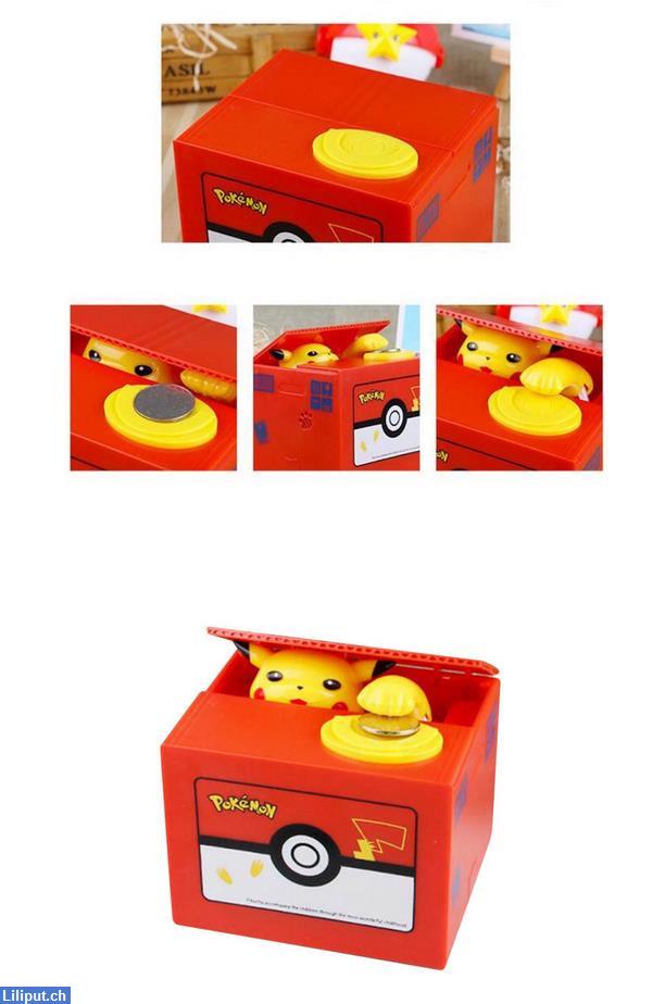 Bild 1: Pokémon Spardose Pikachu Geld Münzen Sparschwein Geschenk für Kinder