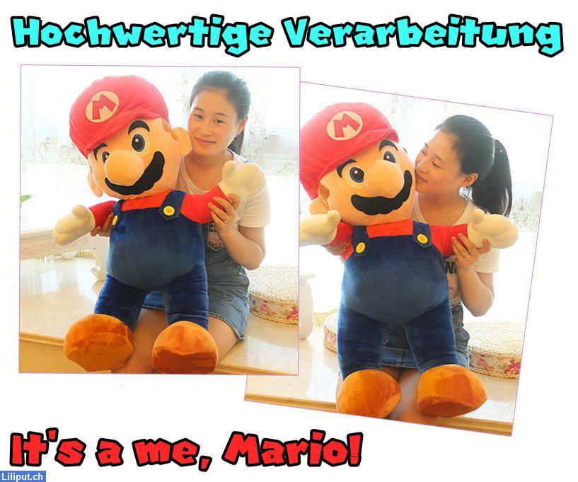 Bild 2: Nintendo Super Mario XXL Plüschfigur 100cm, Mario Plüsch Klempner