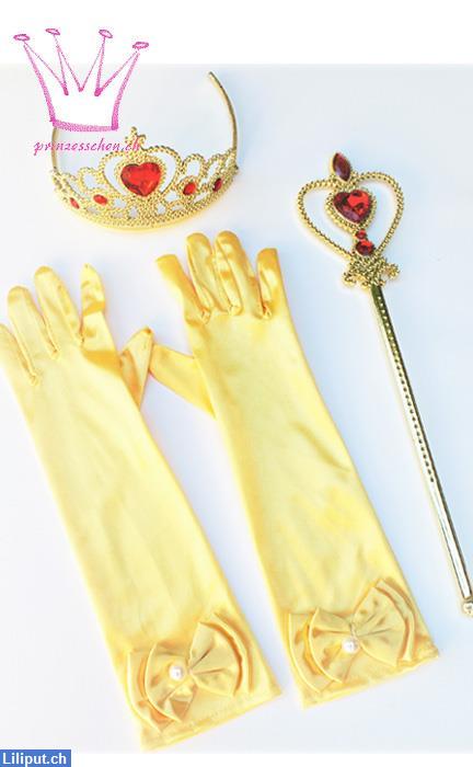 Bild 1: Prinzessinnen Set Belle, Krone, Zauberstab, Handschuhe, Online Shop Schweiz