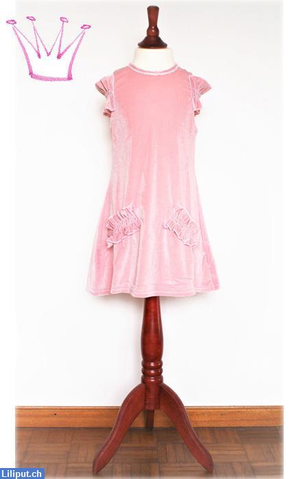 Bild 2: Rosa Panne-Samt Kleid für Prinzessinnen, Geschenk, Rock, Mädchen