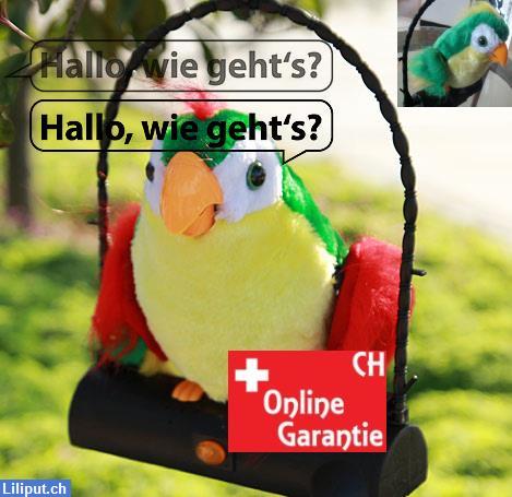 Bild 1: Plüschtier sprechender Papagei Spielzeug mit Aufnahmefunktion, Geschenkidee