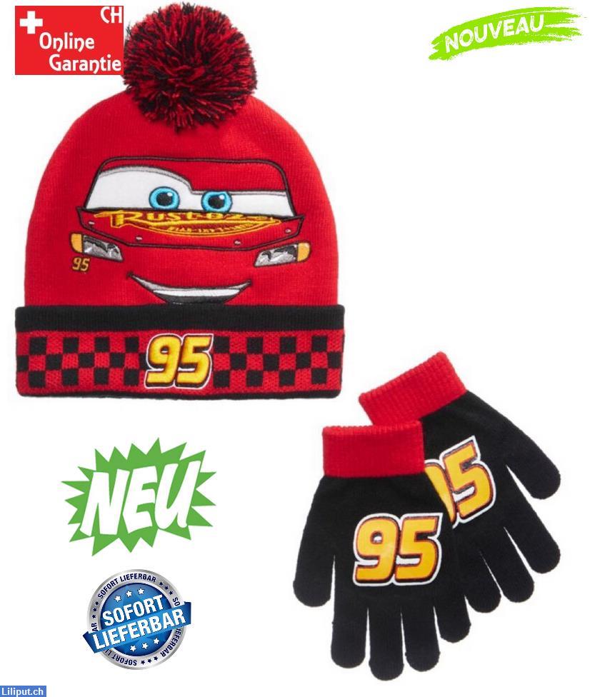 Bild 1: Disney Cars Lightning McQueen Kinder Winter Set mit Mütze und Handschuhe
