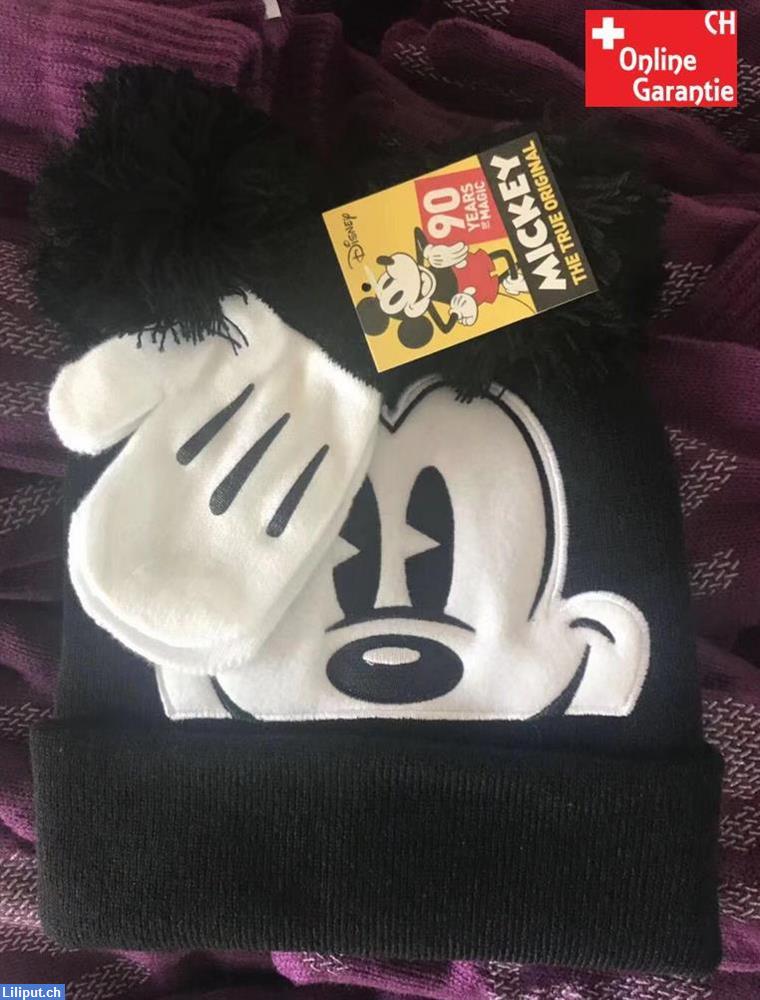Bild 1: Disney Mickey Mouse, Micky Maus Winterset mit Mütze und Handschuhe