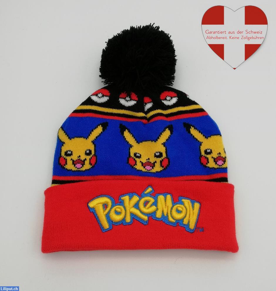 Bild 1: Pokémon Pikachu Winter Fan Mütze Beanie Strickmütze Universalgrösse