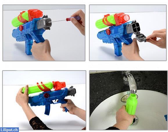 Bild 2: Automatische Wasserpistole, Wassergewehr mit Batterien, Sommer Kinderspass
