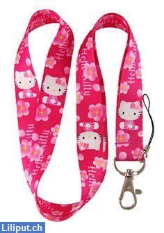 Bild 1: Hello Kitty Katze Schlüsselanhänger, Schlüsselband für Mädchen