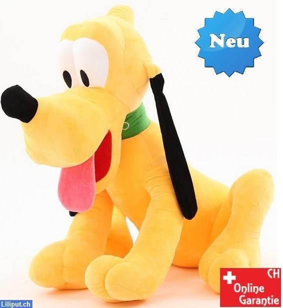 Bild 1: Disney Pluto Plüsch Hund 65cm mit langen Ohren und grünem Halsband