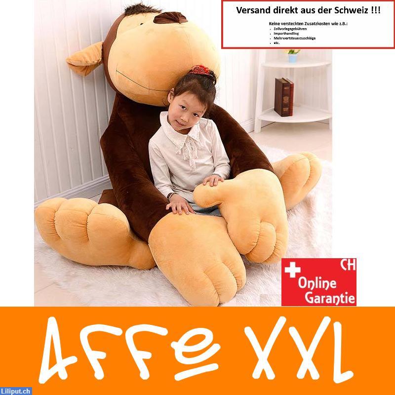 Bild 1: XXL Plüsch Affe, Monkey 150cm, ein tolles Plüschtier Geschenk für Kinder