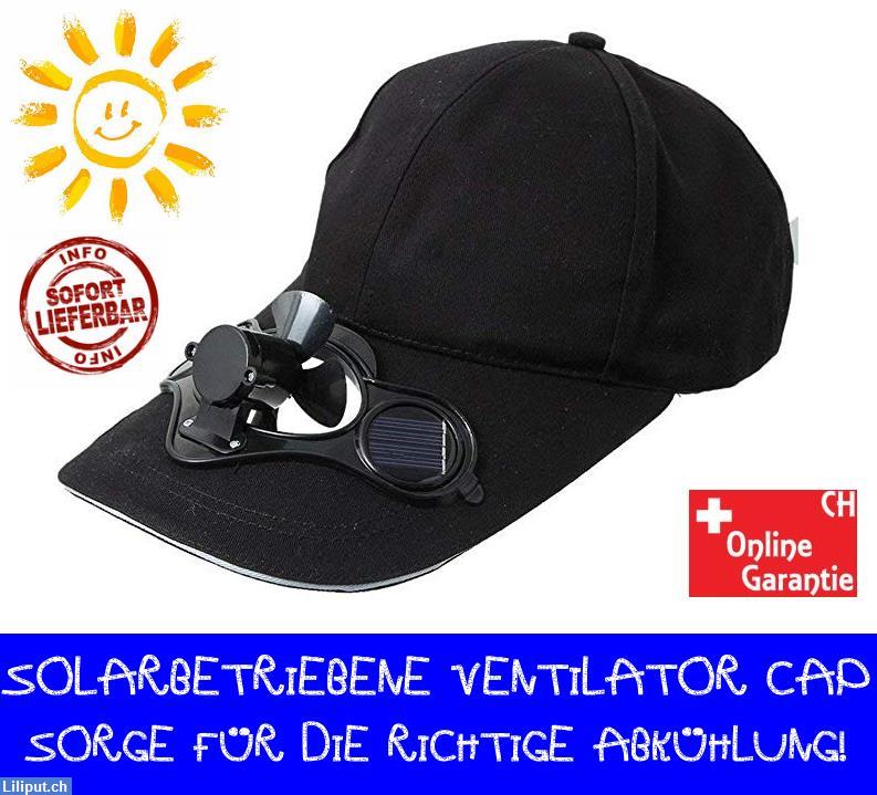 Bild 1: Baseball Cap, Solar Mütze, Kappe mit integriertem Ventilator, Sommer Gadget