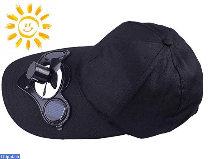 Bild 2: Baseball Cap, Solar Mütze, Kappe mit integriertem Ventilator, Sommer Gadget