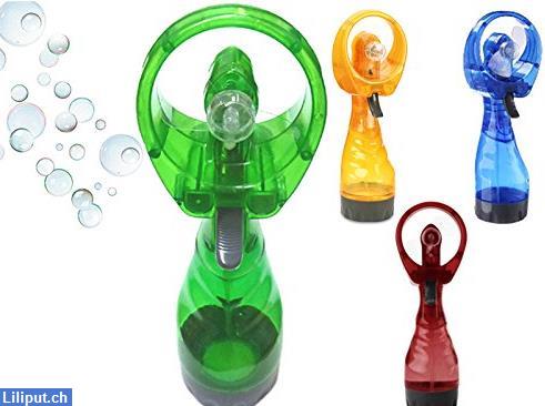 Bild 2: Wassersprüher, Sprühflasche mit Mini Ventilator / Fan batteriebetrieben