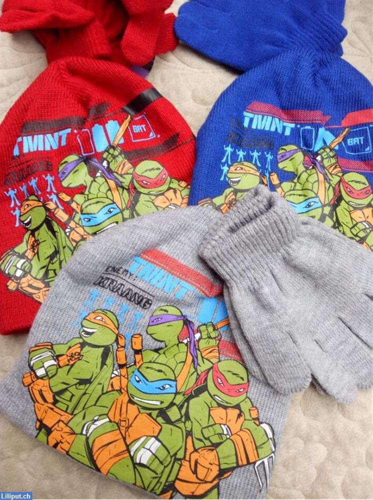 Bild 1: NEU: Ninja Turtles Winter Kappe, Mütze und Handschuhe Set