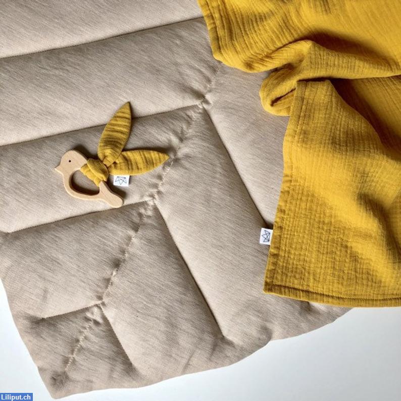 Bild 4: Musselin Swaddle Baby Doppeldecke handmade, 100% Baumwolle