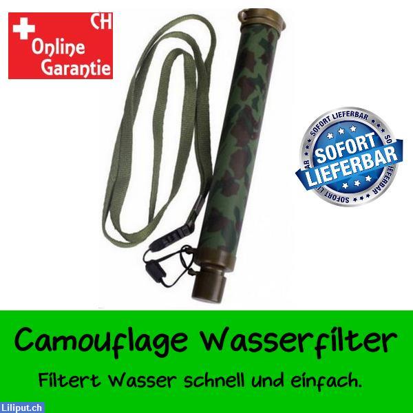 Bild 1: Camouflage Militär Wasserfilter, ideal für Wandern, Reisen und Camping
