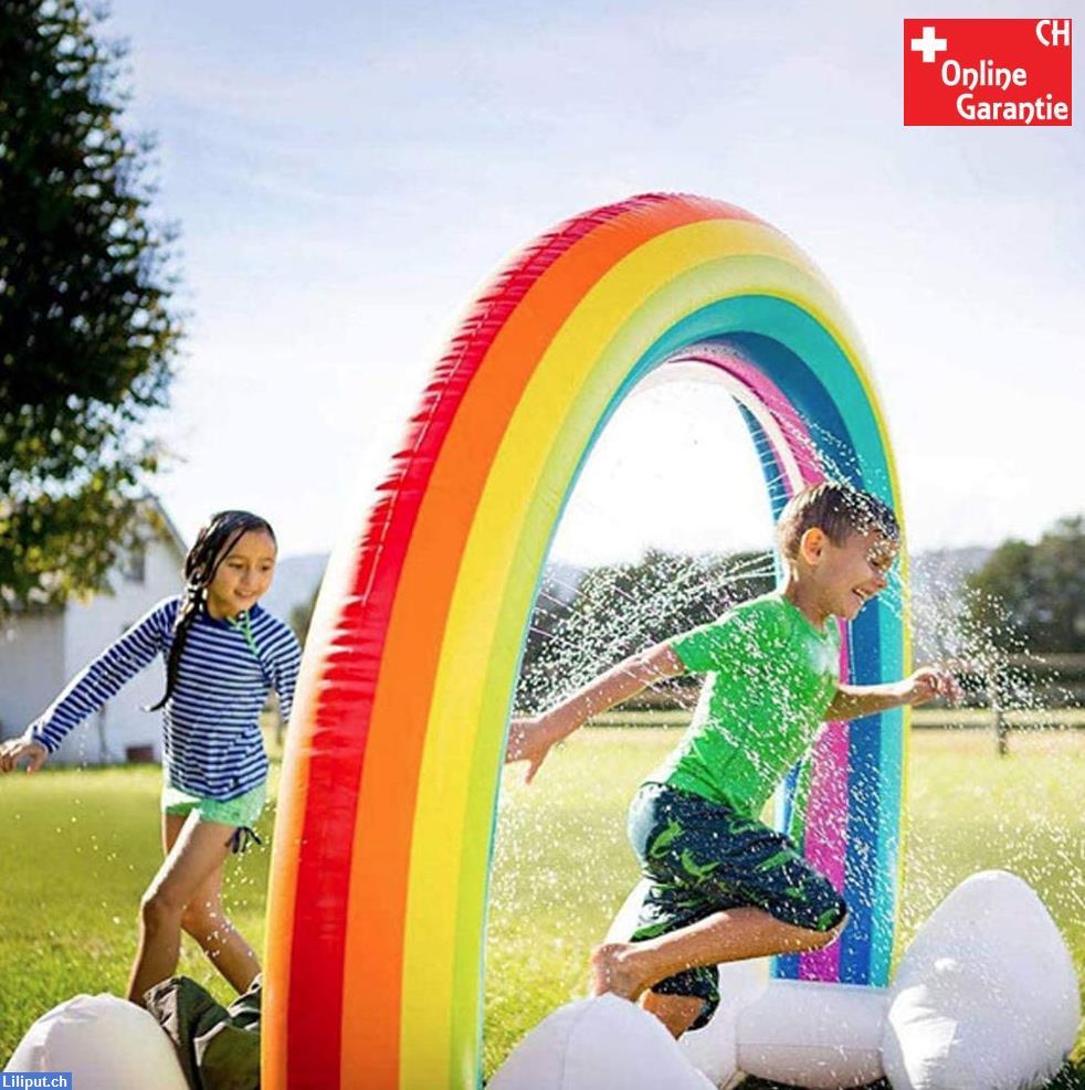 Bild 2: Aufblasbarer Regenbogen Wassersprinkler, Sommer Wasserspielzeug