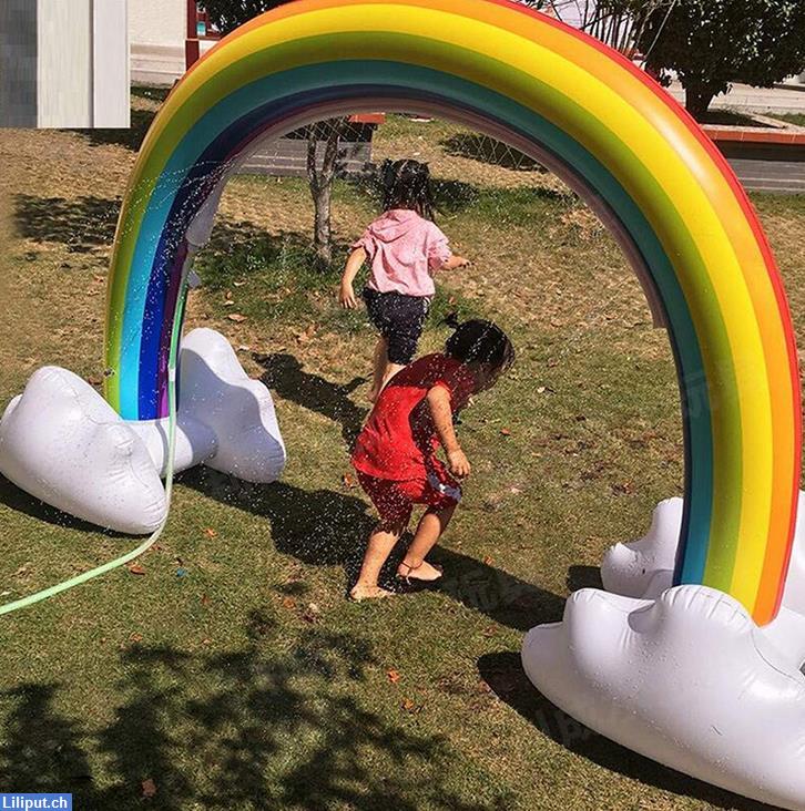Bild 3: Aufblasbarer Regenbogen Wassersprinkler, Sommer Wasserspielzeug
