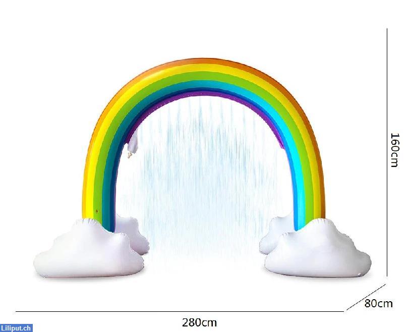 Bild 5: Aufblasbarer Regenbogen Wassersprinkler, Sommer Wasserspielzeug