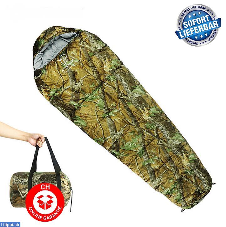 Bild 1: Militär Schlafsack Camouflage Mumienschlafsack Schlafmatte Camping Festival