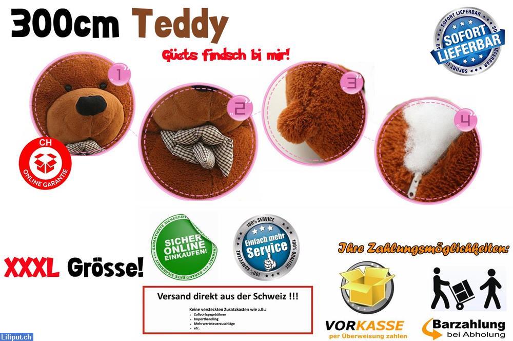 Bild 2: XXXL Plüschtier Teddybär ca. 300cm Stofftier, Kuscheltier Geschenkidee