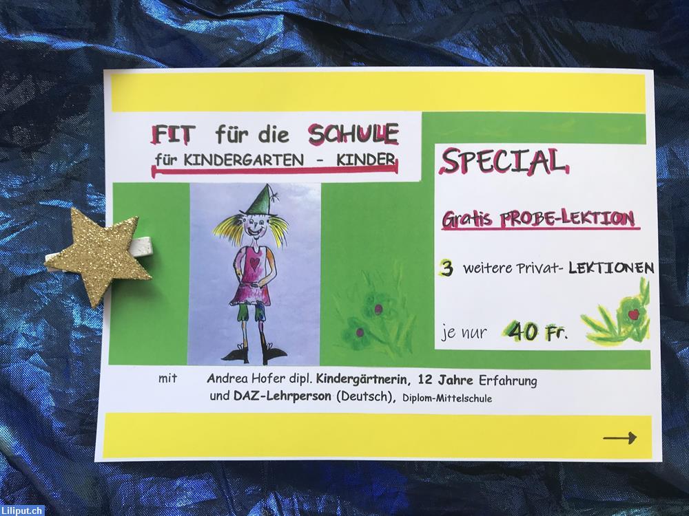 Bild 1: FIT für die SCHULE für Kindergarten-KINDER