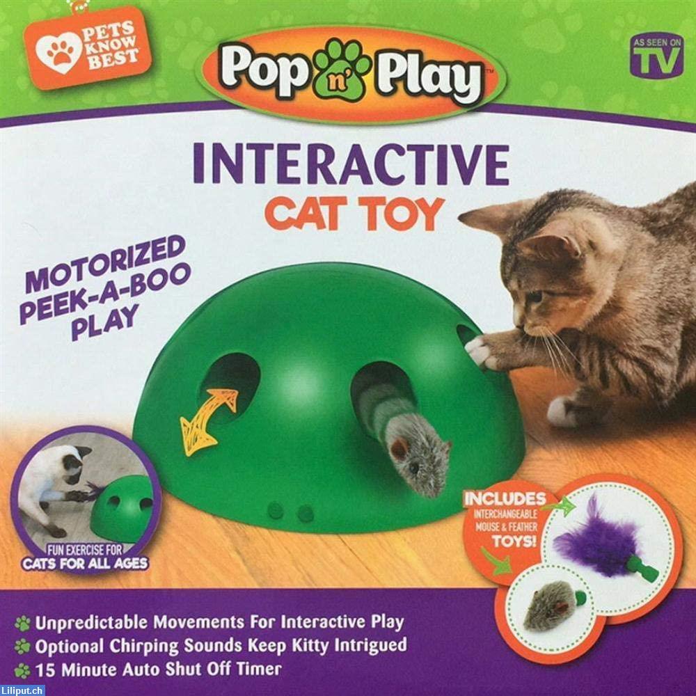 Bild 1: Interaktives Katzenspielzeug Maus elektrisch Indoor Versteckspiel Katze