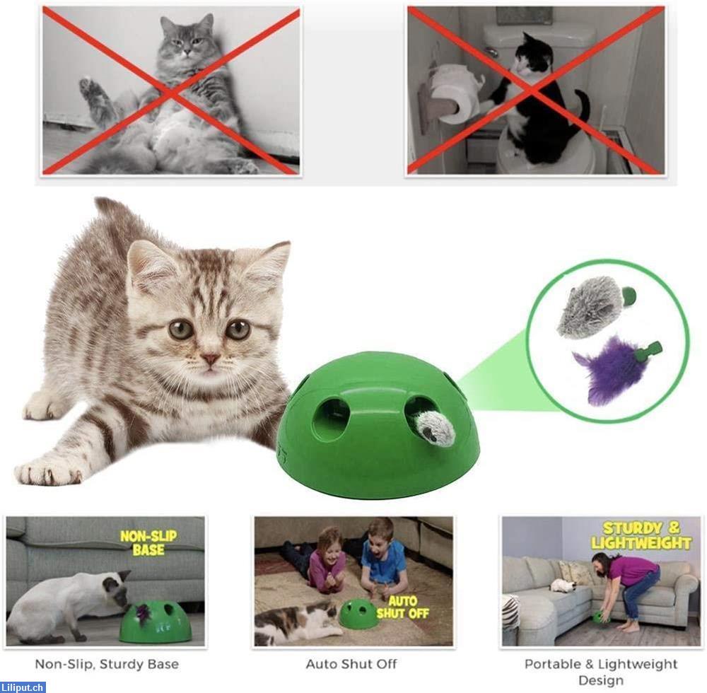 Bild 2: Interaktives Katzenspielzeug, Maus elektrisch, Indoor Versteckspiel!