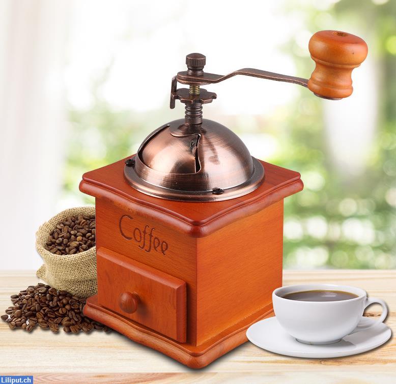 Bild 1: Retro Kaffeemühle aus edlem Holz, das dekorative Nostalgie Objekt!