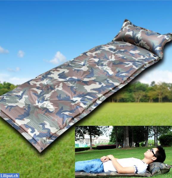 Bild 1: Selbstaufblasbare Militär Luftmatratze, Schlafmatte für Outdoor Camping