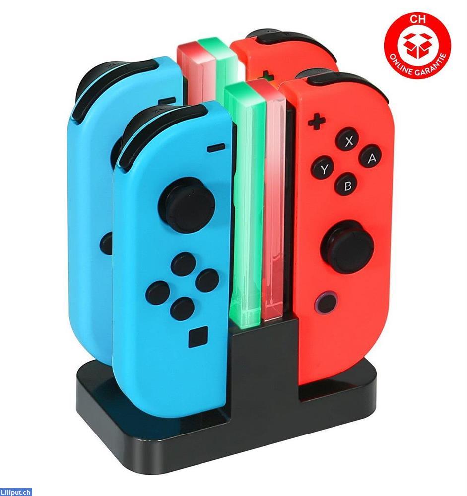 Bild 1: Nintendo Switch 4 Joy-Con Controller Ladestation via USB, Netzteil