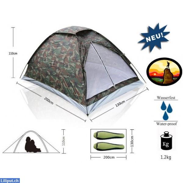Bild 1: Militär Outdoor Zelt, ideales Camping und Reise Zelt für 2 Personen