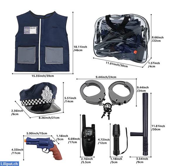 Bild 3: Polizei Kostüm Spielzeug Set, tolles Polizei-Spielset, Kinderfasnacht