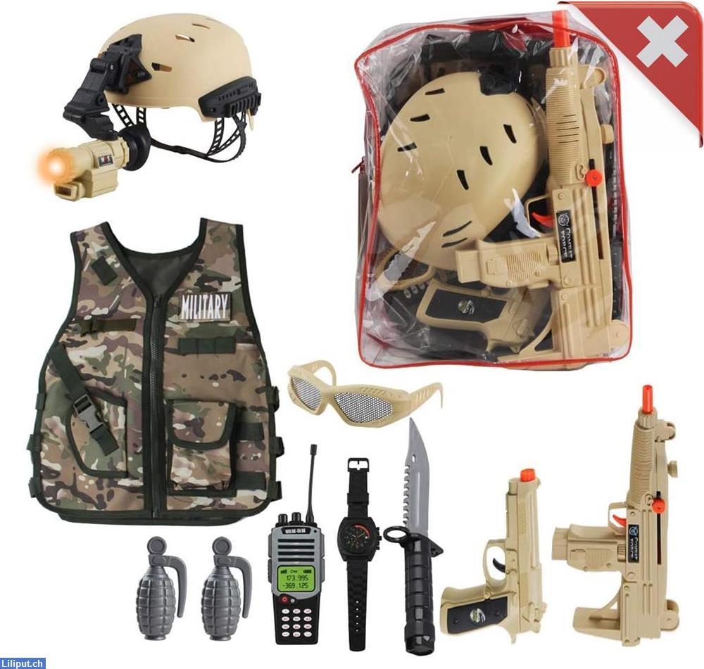 Bild 1: Militär Soldaten Tarnspielset, Armee Kostüm Spielzeugset zum verkleiden