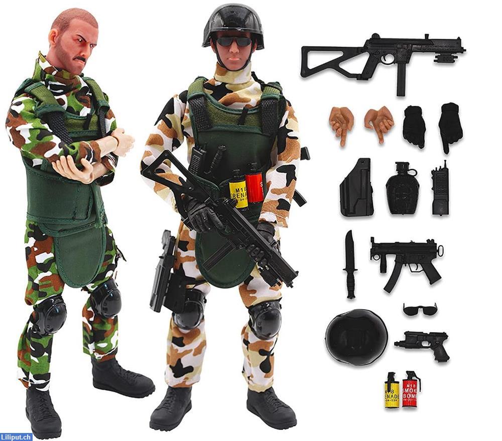 Bild 1: Militär Action Spielzeug Figuren Set 2tlg Army Figur 2 Stück Kinder