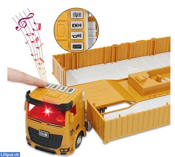 Bild 3: Kinderspielzeug Set mit Baufahrzeuge, Betonmischer, Bagger, Kran