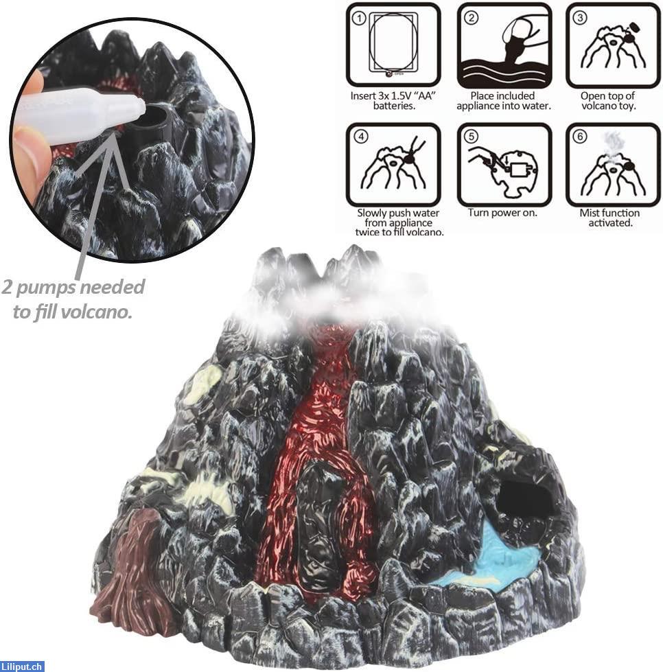 Bild 5: Dinosaurier Figuren Dino 30 tlg. Kinder Spielset mit Vulkan, Ei & Licht